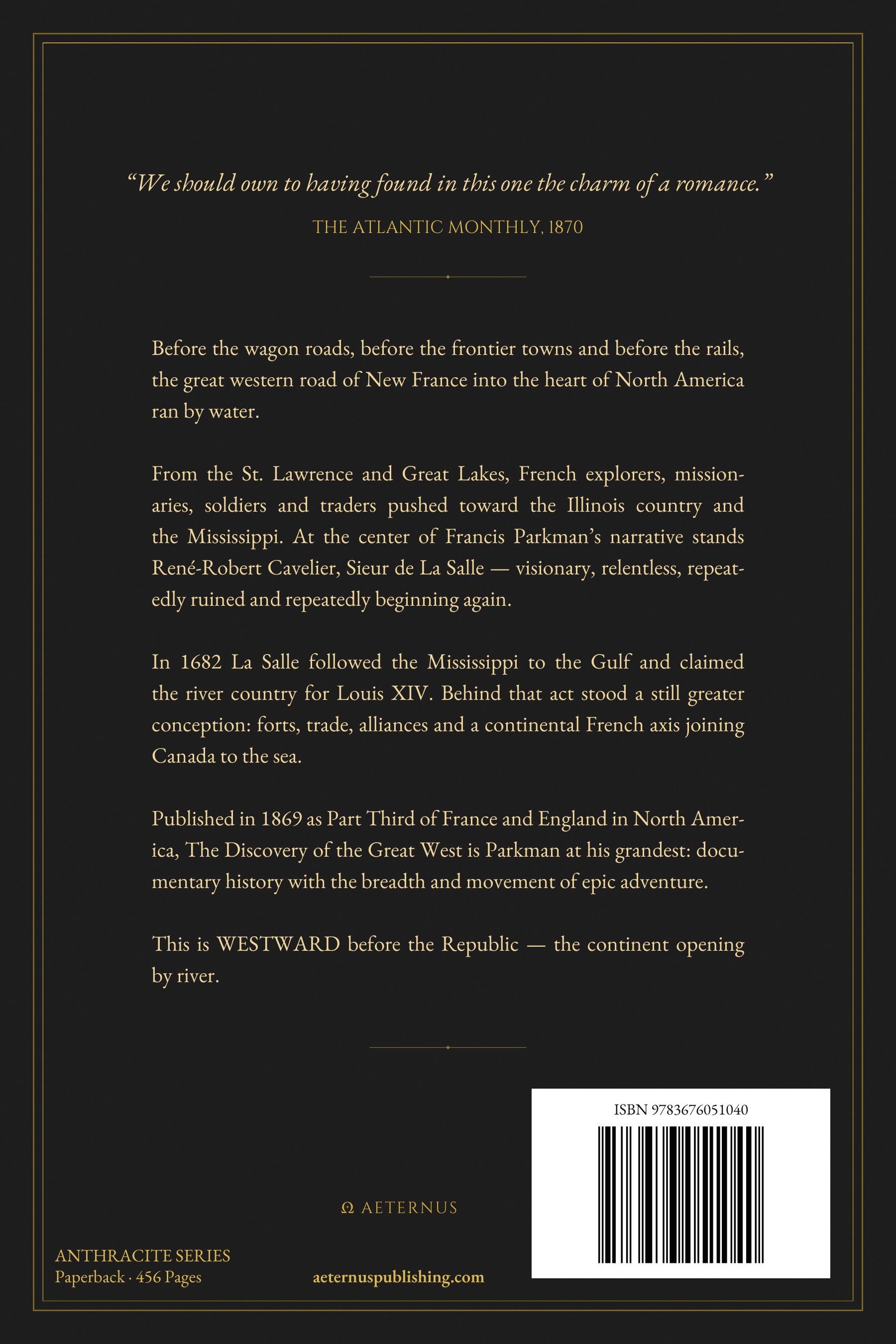 Back cover of The Discovery of the Great West