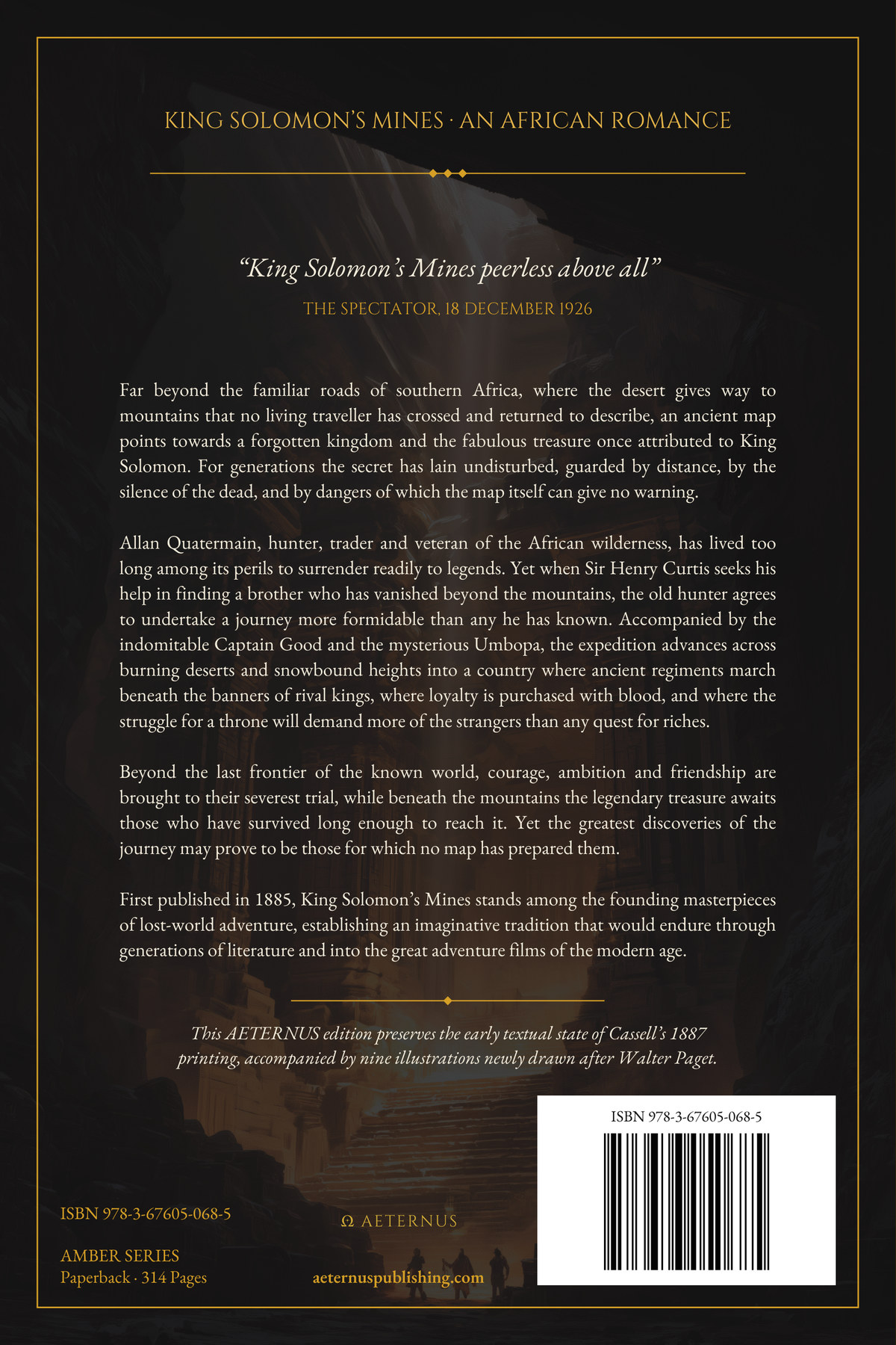 Back cover of King Solomon’s Mines