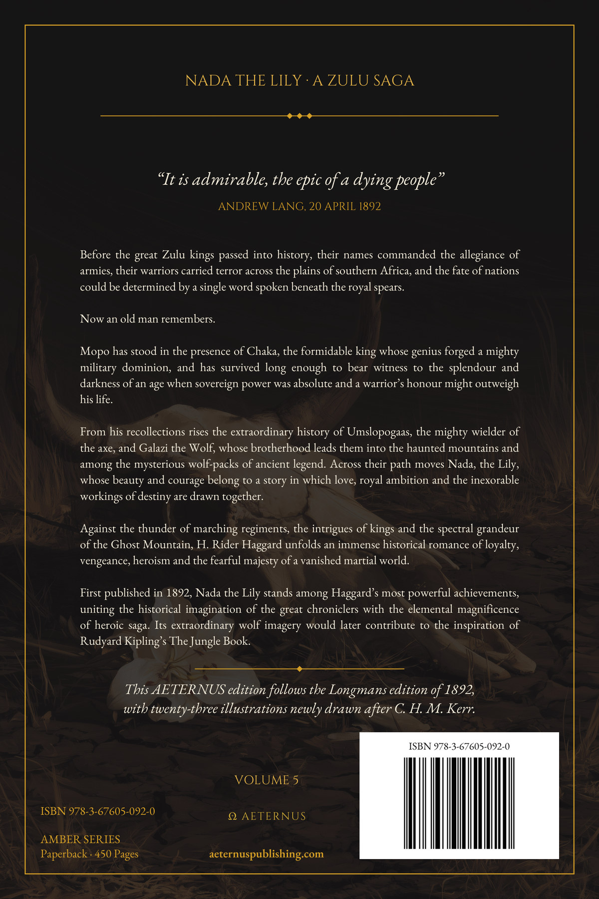 Back cover of Nada the Lily